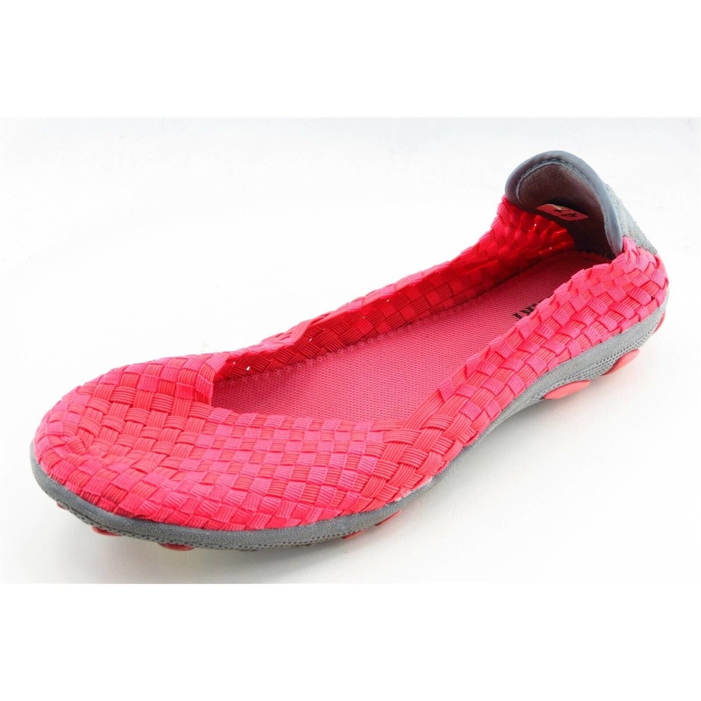 Miss Smart Women Sz‎ 41 M Pink Slip On Walking Fabric Shoe